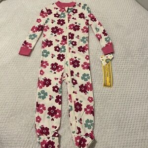 Little Me Floral Zip Front Footie 24M